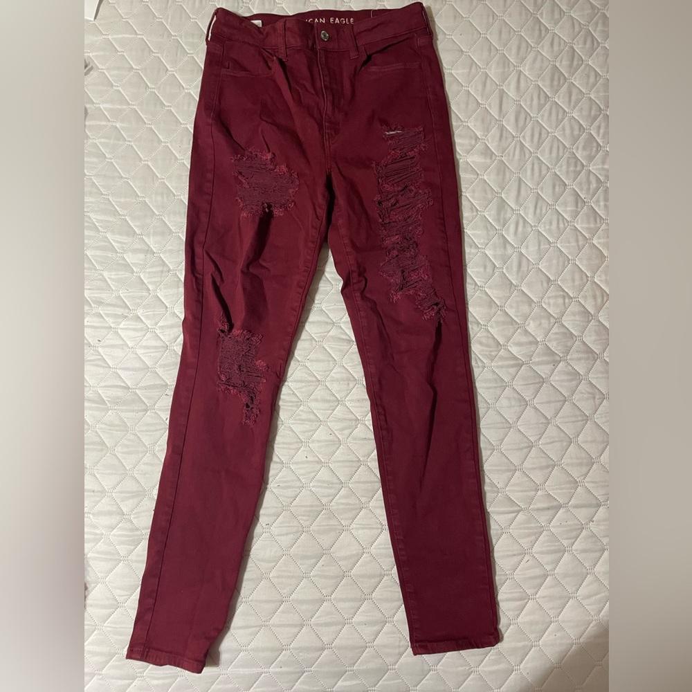 American Eagle maroon jegging